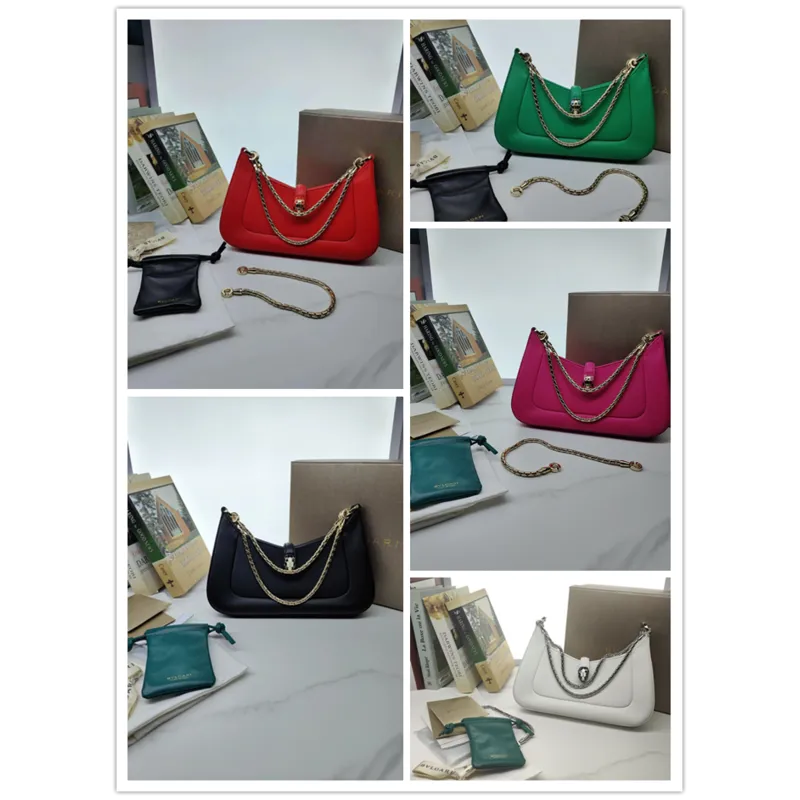 Bvlgari Serpenti Handbag Collection In Vibrant Colors And Chain Detailing #A51659