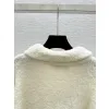 2025 D-ior Womens Wool Cardigan: Chic Collared Style with Functional Pockets and Exquisite Trim Details #A54856