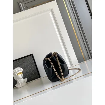 Prada Diagramme Shoulder Bag (3 Colors) – Red/White/Black Leather with Gold-Tone Chain Strap & Branding #A59178