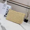 Loewe Medium Ola Raffia & Leather Shoulder Bag, 26 x 13 x 18 cm #A63229