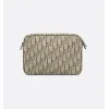 D-ior Beige Oblique Pattern Crossbody Bag With Signature Strap And Pouch  size:23×17×4cm #A54108