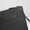Bally Black Leather Clutch With Signature Stripe For Sophisticated Accessorizing #A51669