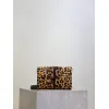 SAINT LAURENT Cassandra Envelope Crossbody Clutch – Leopard-Print Haircalf with Gold YSL Logo (Detachable Chain Strap) #A58783