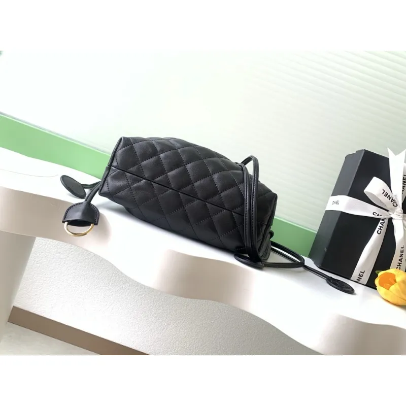 Chanel 26S Quilted Drawstring Bucket Bag, 17 x 22 x 8 cm #A63225