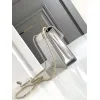 Bvlgari Serpenti Metallic Silver Crossbody Bag With Iconic Motif #A51655