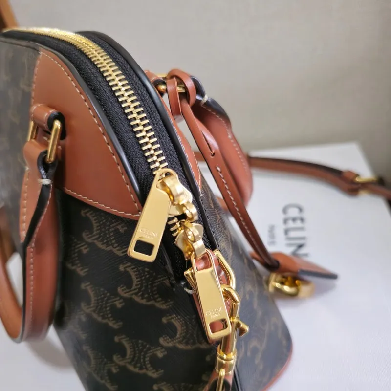Celine Triomphe Canvas And Leather Handbag For Timeless Sophistication In Daily Use Description #A50044