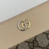 Gucci GG Supreme Leather Trim Zip Around Wallet 19.5×11×3cm #A65012