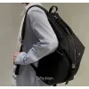 Loewe Black Leather Backpack With Distinctive Zipper And Branding For Modern Urban Style #A50064