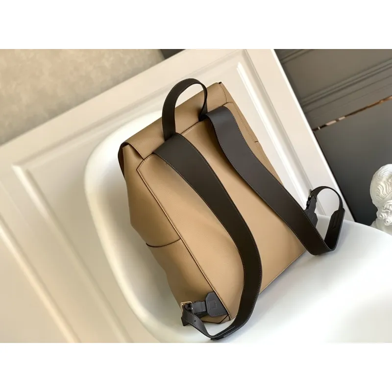 Loewe  Backpack - Multi-Tone Leather Patchwork, Anagram Logo, Drawstring Closure & Zipper Pocket, Stylish Luxury Backpack for Everyday Use #A56851