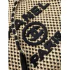 Chanel Woven Tote Textured Raffia Signature Logo &amp Chain Embracing Summer Elegance size38 #A54203