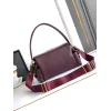 Prada Cahier Messenger Bag (2 Colors) – Burgundy/Black Leather with Gold-Tone Triangle Logo & Buckle Hardware #A59179