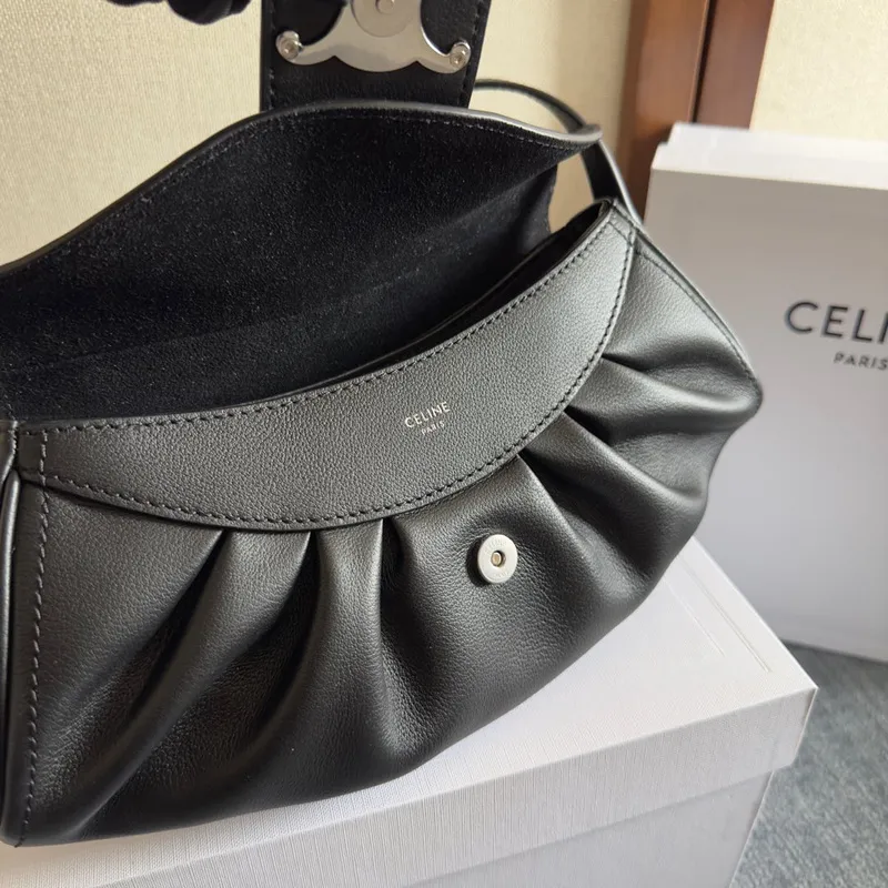 Celine Leather Polly - Neutrals Shoulder Bags, Handbags #A49257