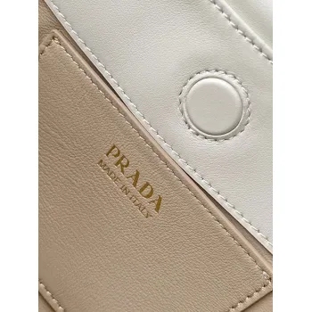 Prada Cleo Shoulder Bag (4 Colors) – Brown/Navy/Black/White Saffiano Leather with Gold-Tone Chain Strap #A59176