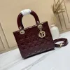D-ior Lady Handbags Black/Wine/Red/White #A57293