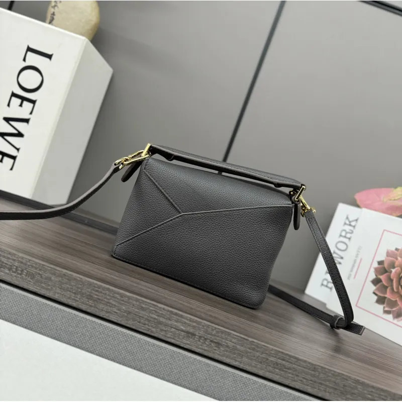 Loewe Puzzle Bags In Stylish Shades Showcasing Unique Geometric Design #A50417