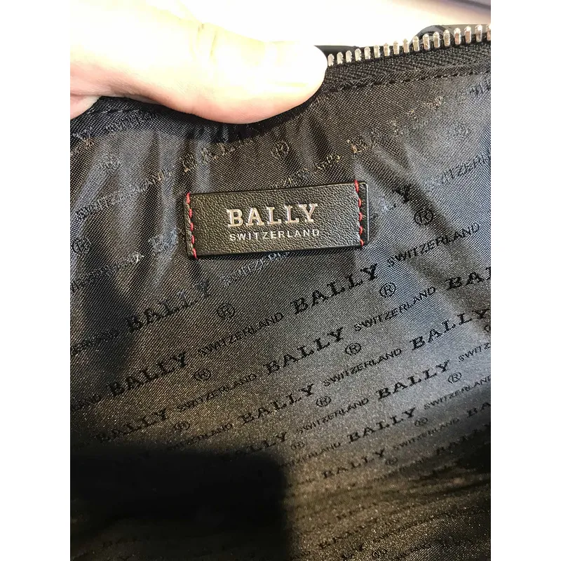 Bally Black Leather Briefcase With Iconic Stripe For Sophisticated Business Style #A51672 Bally Black Leather Briefcase With Iconic Stripe For Sophisticated Business Style #A51672