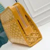 Goyard Canvas Clutch with Leather Trim #A45656 Goyard Canvas Clutch with Leather Trim #A45656