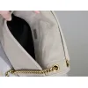 SAINT LAURENT Loulou Medium Shoulder Bag – Light Beige Suede with Chevron Quilt & Tone-On-Tone YSL Logo (Convertible Chain Strap) #A58775