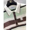 Chanel Monogram Knit Short Sleeve Crew Neck Blouse #A63659
