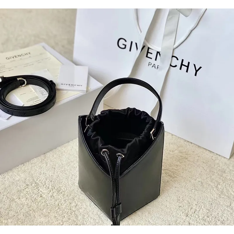 Givenchy Two Tone Leather Bucket Bags With Drawstring Closure #A52345