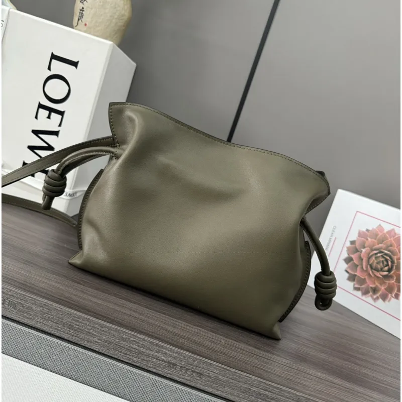 Loewe Flamenco Nappa Leather Drawstring Bag 23x18x9cm #A63859