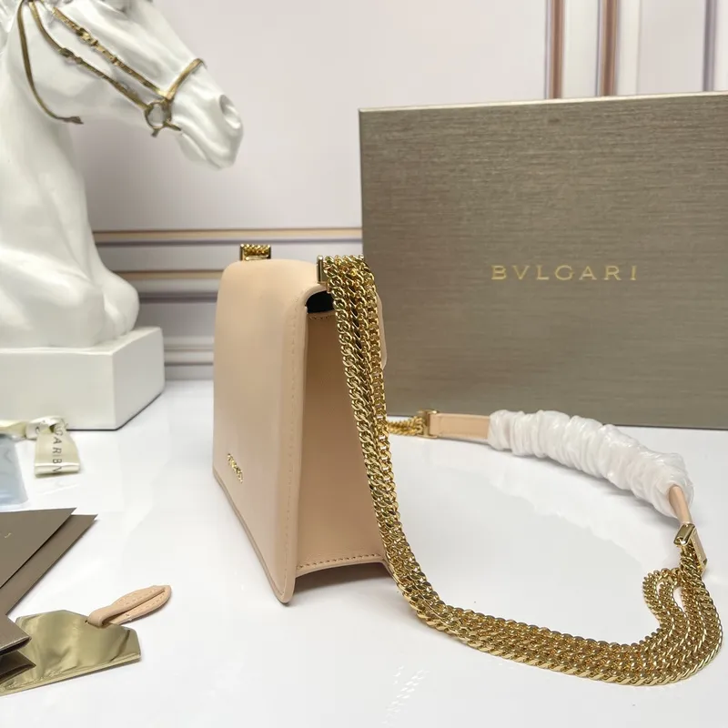 Bvlgari Serpenti Crossbody Bags In Elegant Color Palette With Gold Chains #A51654