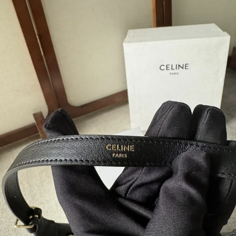 Celine Ava Hobo Bag - Beige Leather, Embossed Triomphe Logo, Elegant Shoulder Bag for Women, Luxury Fashion Accessory #A56756