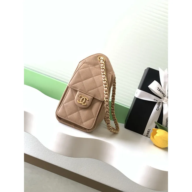 Chanel Hobo Shoulder Bag  Hippie Style Vintage Gold Coin Button Drawstring Bucket Bag #A59440