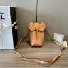 LOEWE Chic Orange Leather Crossbody Phone Bag with Minimalist Design size:19×8×4cm #A54101