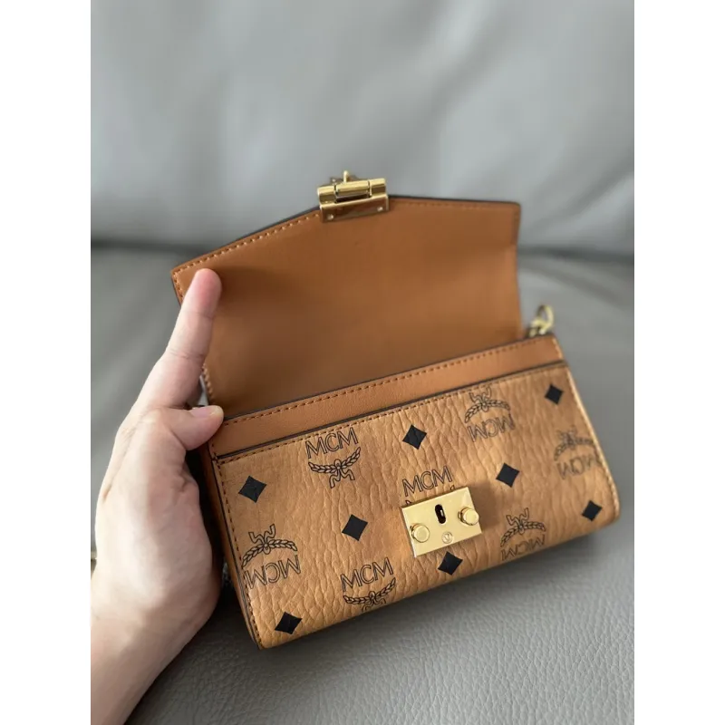 MCM Small Envelope Crossbody Bag, Visetos Monogram, Style 65008 11-18.5-4cm #A61796