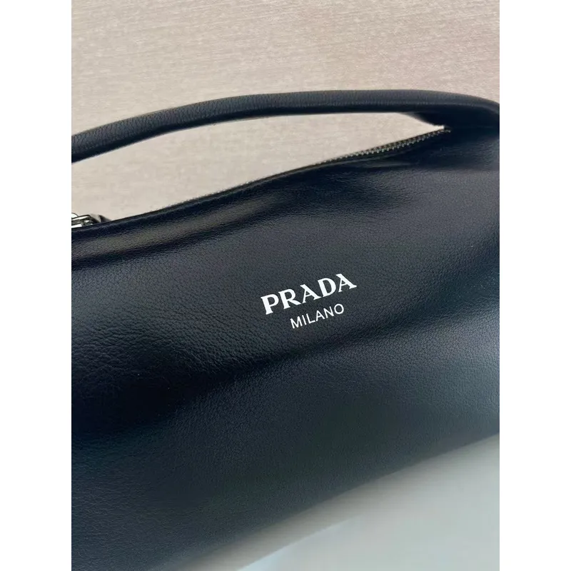 Chic Prada Barrel Bags In Suede And Leather For Fashion - Forward Styling #A49961