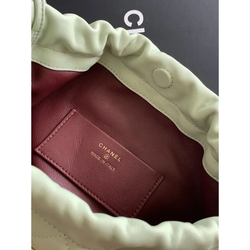 Chanel 26S Quilted Drawstring Bucket Bag, 17 x 22 x 8 cm #A63225