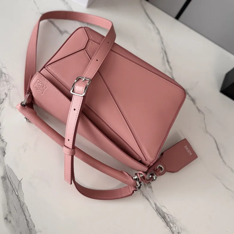 Loewe Featherlight Puzzle Nappa Leather Bag 24x10.5x16.5cm #A63865