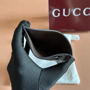 Gucci 856561 Card Case - GG Supreme Canvas & Leather (Black/Beige) #A60530 Gucci 856561 Card Case - GG Supreme Canvas & Leather (Black/Beige) #A60530
