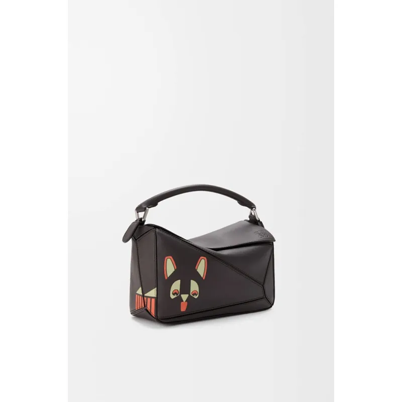 Loewe Puzzle Fringe Cat Leather Shoulder Bag 24x10.5x16CM #A63849