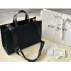Givenchy Black Canvas Tote Bag With Branding And Gold Hardware #A52344