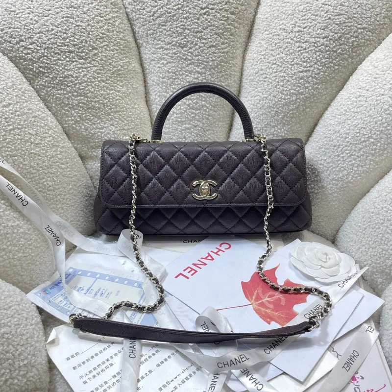 Chanel Coco Handle Caviar Leather Shoulder Bag 32cm #A64994