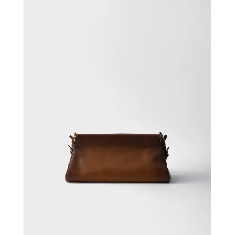 Prada Black Leather Shoulder Bag 1BC262 #A55688