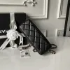 Chanel AS5912 Lambskin Pearl Trim Evening Bag 10×20×7cm #A64997 Chanel AS5912 Lambskin Pearl Trim Evening Bag 10×20×7cm #A64997