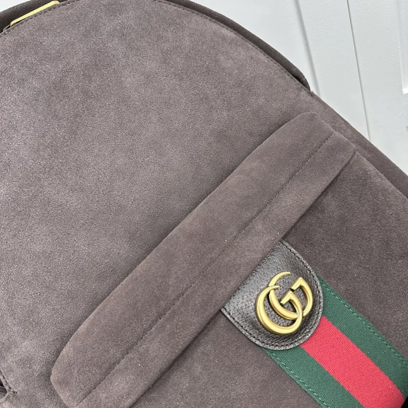 Gucci Burgundy Suede Backpack (834466) - GG Logo, Premium Hardware, 36.5×41×18cm #A59999 Gucci Burgundy Suede Backpack (834466) - GG Logo, Premium Hardware, 36.5×41×18cm #A59999