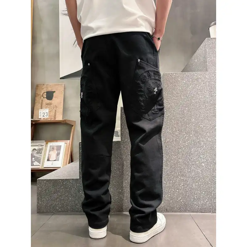 Chrome Hearts Pants for Chrome Hearts long pants for men #A60796