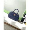 Chanel Quilted Mini Handbag With Top Handle And Gold Chain Strap size:11×20×8cm #A54382