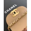 Chanel Sequined Top Handle Bags In Brown And Orange With Signature CC Logo size:13×19×7cm #A54383