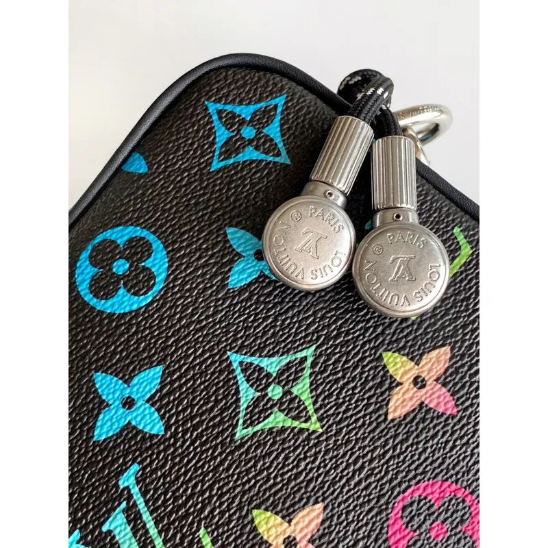 Louis Vuitton Black Multicolor Monogram Crossbody Bag With Adjustable Strap size:20×13×6cm #A54071