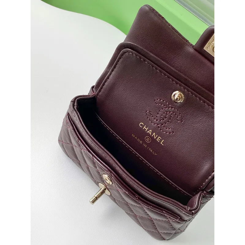Chanel Mini Flap Bag Quilted Leather Heart Charm & CC Logo Timeless Elegance size:12×8×cm #A54206 Chanel Mini Flap Bag Quilted Leather Heart Charm & CC Logo Timeless Elegance size:12×8×cm #A54206