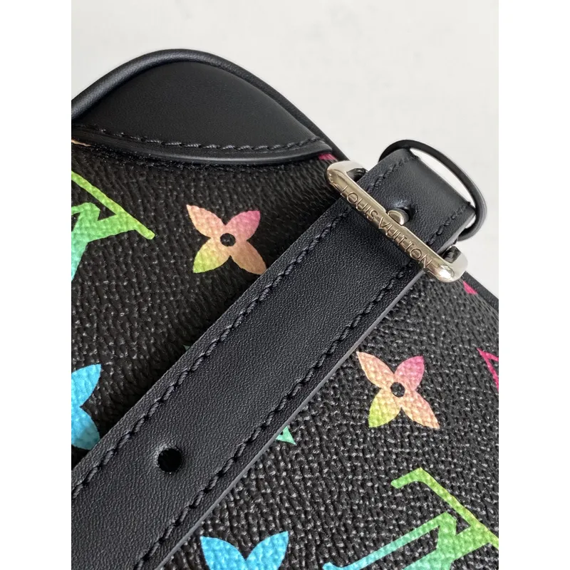 Louis Vuitton Black Multicolor Monogram Crossbody Bag With Adjustable Strap size:20×13×6cm #A54071