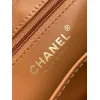 Chanel Sequined Top Handle Bags In Brown And Orange With Signature CC Logo size:13×19×7cm #A54383