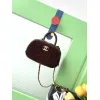 Chanel Burgundy Quilted Velvet Handbag With Top Handle And Gold Chain Strap size:11×20×8cm #A54387