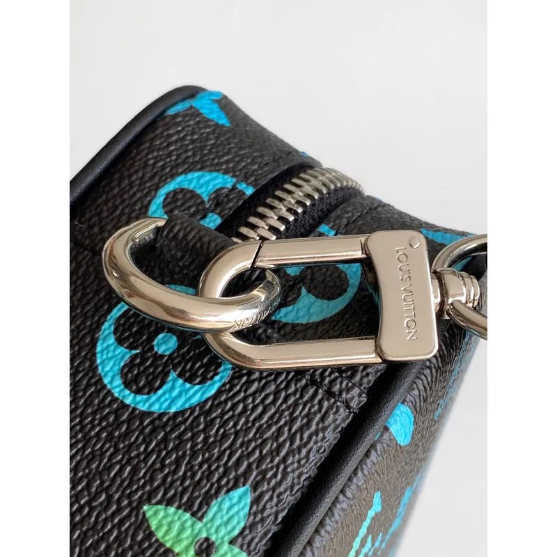 Louis Vuitton Black Multicolor Monogram Crossbody Bag With Adjustable Strap size:20×13×6cm #A54071