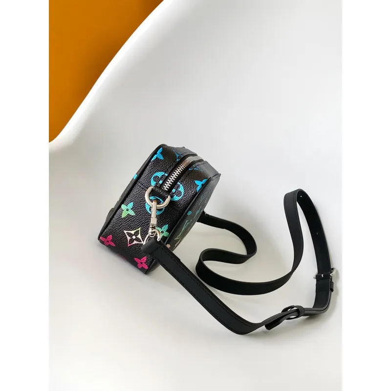 Louis Vuitton Black Multicolor Monogram Crossbody Bag With Adjustable Strap size:20×13×6cm #A54071